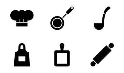 Restaurant icon symbol vector template collection