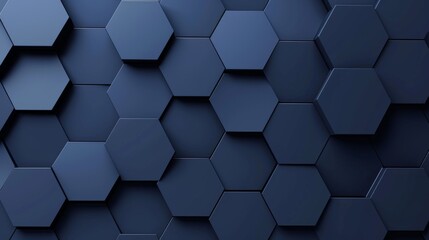 Graphic background, gradient pattern of royal blue to deep navy, using simple hexagon shapes to convey modern sophistication. - obrazy, fototapety, plakaty