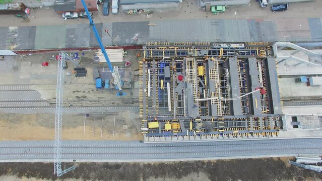 Building site of railroad station Boulevard Rokossovskogo