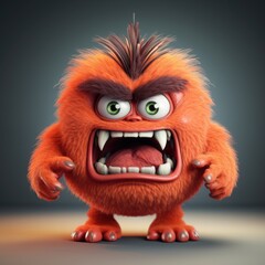 Fototapeta premium Angry little 3D monster