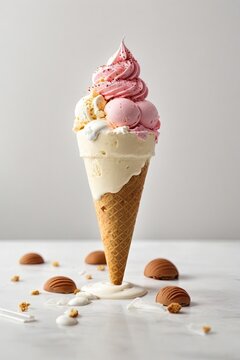 "AI-Generated Ice Cream - Clean Image"
