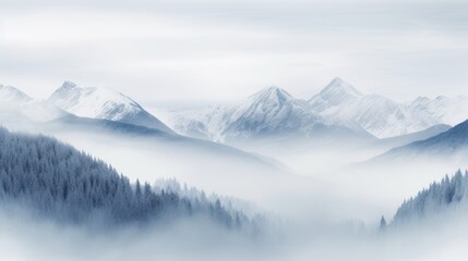 Winter Mountain Landscape in Slovakia AI Generated