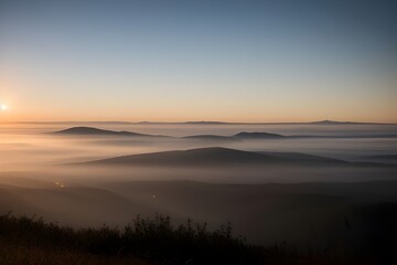 sunrise over the mountains