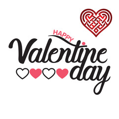 Fototapeta premium Valentine day vector art design, heart, love, valentine, day, card, vector, illustration, romance, romantic, design, symbol, holiday, shape, decoration, red, happy, greeting, art, celebration