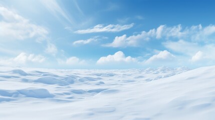Winter Snow Field Background AI Generated