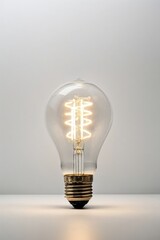 "AI-Generated Light Bulb on Clean White Background"
