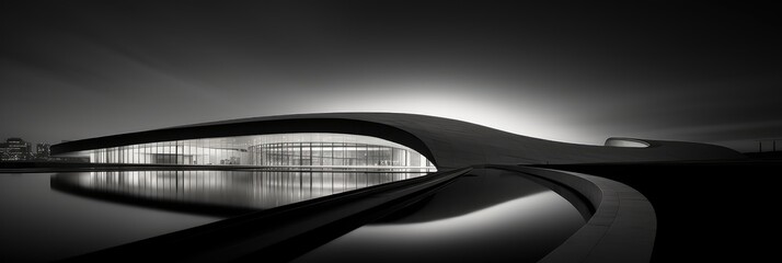 Fototapeta premium Minimal Architecture, Surreal Incredible Modern Buildings, Amazing Minimal Futuristic Architecture
