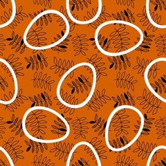 Easter eggs seamless floral leaves pattern for wrapping paper and fabrics and kids print and spring accessories