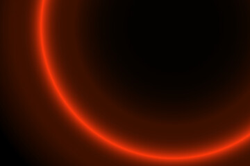 Abstract red black background illustration design light glow dark curve round sphere Energy powerful sun ring backdrop copy space for text presentation science lorem ipsum template education business 