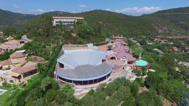 Amphitheatre near Bubbles Palace villa and Esterel Saint-Louis on mountain