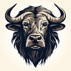 Attractive Wildebeest Logo Design AI Generated