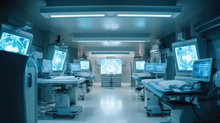 A modern X-ray machine in a hospital