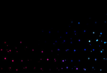 Dark Blue, Red vector template with crystals, circles, squares.