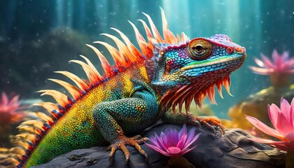 Obraz premium A Mesmerizing 3D Abstract Multicolor Visualization