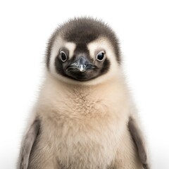Obraz premium Baby Penguin portrait isolated on a white background