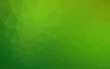 Light Green vector triangle mosaic template. Colorful illustration in Origami style with gradient. Template for your brand book.