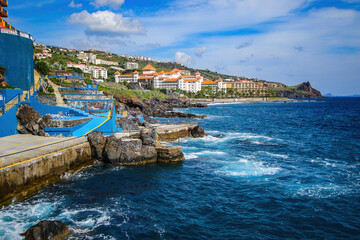 Hotel Riu Madeira in Caniço on the southern coast of Madeira island (Portugal) near Funchal -...