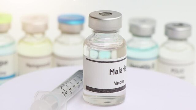 Malaria vaccine in a vial, immunization and treatment of infection, scientific experiment
