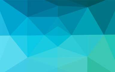Light Blue, Green vector triangle mosaic cover. Colorful illustration in abstract style with gradient. New texture for your design.