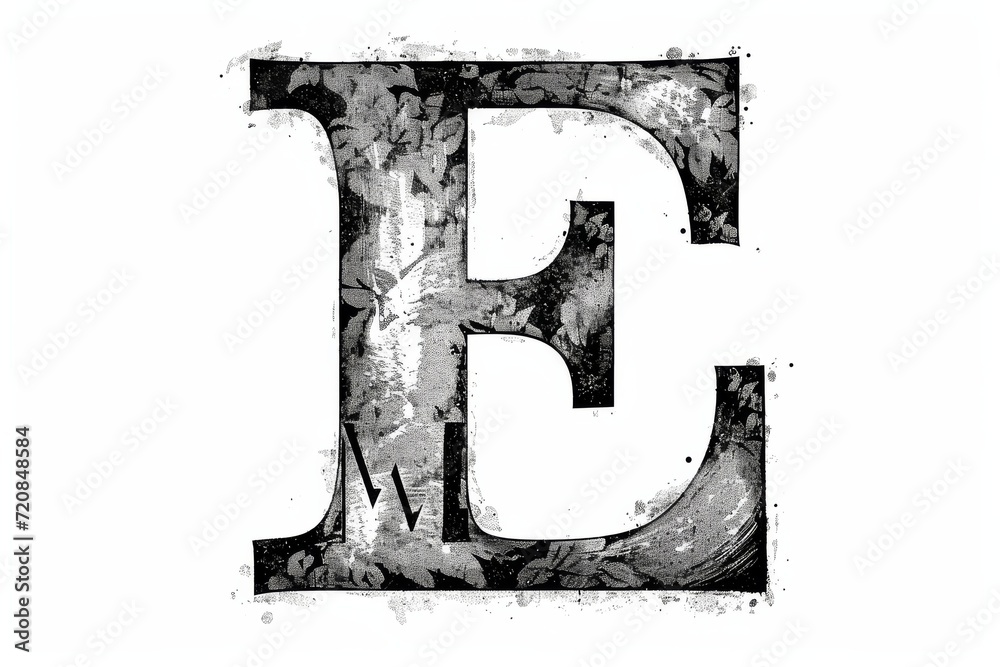 Aufkleber a minimalist sketch of a letter e captures the essence of artistic symbolism and elegant design in a