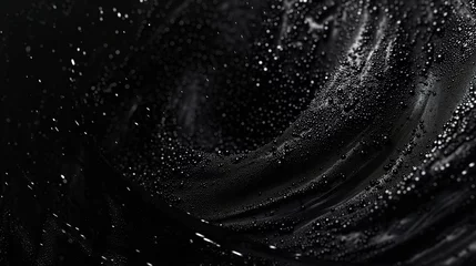 Acrylic prints Macro photography black metallic swirl particle macro background optical