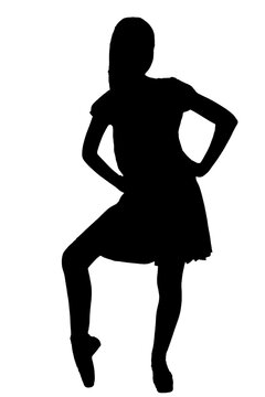 recommend clip art: woman dancing body expression contemporary ballet dance silhouette illustration vector mocup