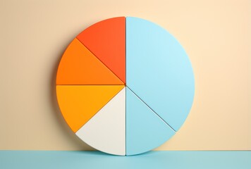 Colorful Pie Chart with Different Colors Inside AI Generated