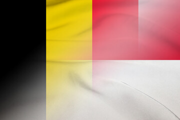 Belgium and Indonesia national flag international relations IDN BEL