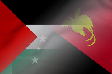 Palestinian National Authority and Papua New Guinea official flag transborder relations PNG PSE