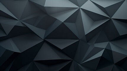 Abstract background of black polygonal shapes. 3d rendering. Generative AI