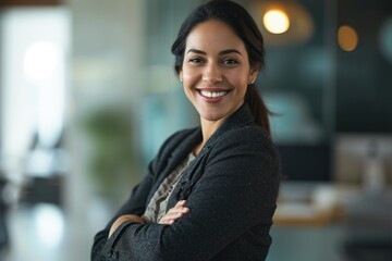 Smiling Woman With Crossed Arms