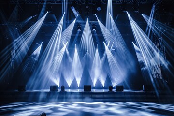 Illuminated Stage With Lights