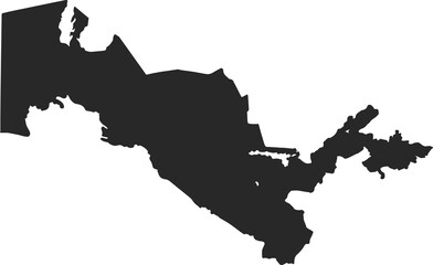 country map uzbekistan
