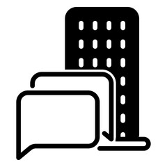 chat icon, glyph icon style
