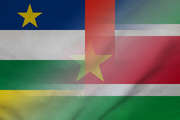 Central African Republic and Suriname political flag international relations SUR TCD