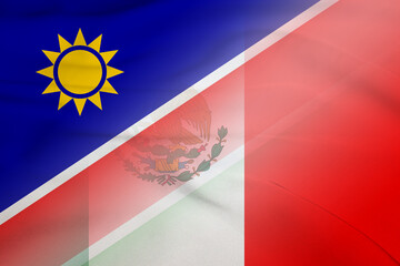Namibia and Mexico state flag international relations MEX NAM