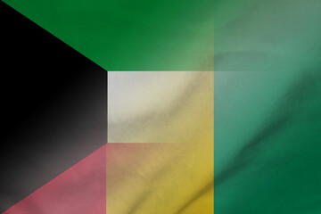 Kuwait and Guinea official flag international contract GIN KWT
