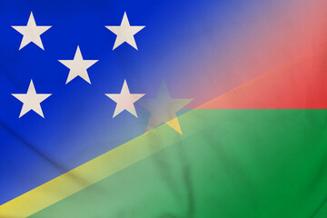 Solomon Islands and Burkina Faso state flag transborder contract BFA SLB