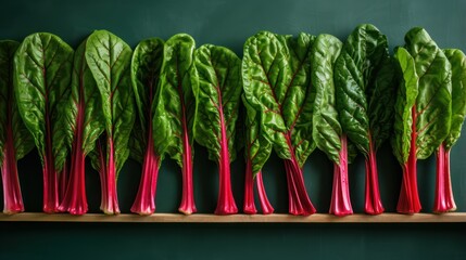 A Row of Red Chard AI Generated