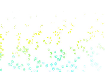 Light Green, Yellow vector pattern with spheres.