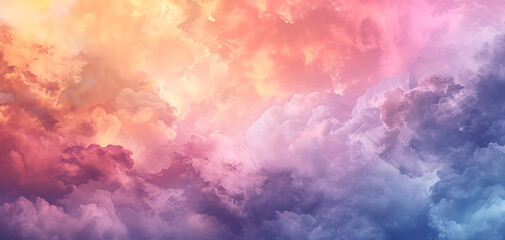 Fototapeta na wymiar Creative Graphic Design Abstract Background - Liquid clouds - pink, blue & orange.
