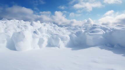Fototapeta na wymiar Winter Wonderland: Snowdrift Landscape AI Generated