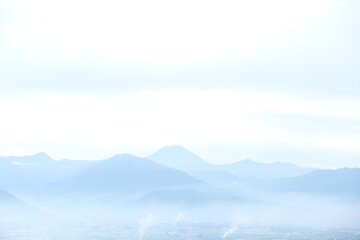 Mt. Fuji Mountain Landscape Japan - Morning Fog