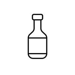 Bottle outline icons, minimalist vector illustration ,simple transparent graphic element .Isolated on white background