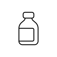 Bottle outline icons, minimalist vector illustration ,simple transparent graphic element .Isolated on white background
