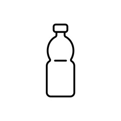 Bottle outline icons, minimalist vector illustration ,simple transparent graphic element .Isolated on white background