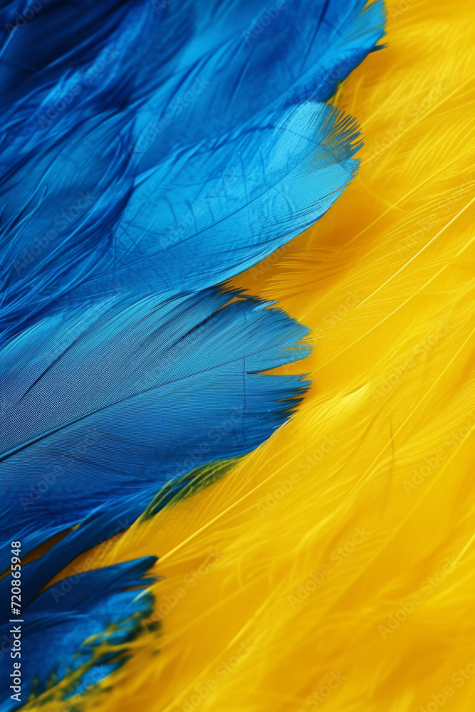 Poster An abstract background of the ukrainian flag of yellow and blue.