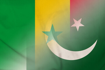 Senegal and Pakistan official flag transborder contract PAK SEN © dmitriy