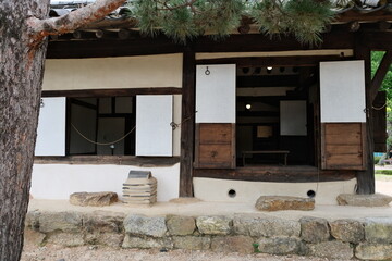 Village home - Gyeongbokgung - Korean Palace - Seoul, South Korea - Hanok Traditional Building