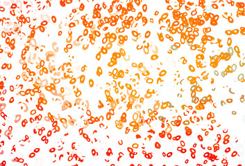 Light Orange vector template with circles.